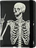 OK Skull Passport Holder for Women and Men PU Leather Passport Cover for Travel by bassyilCustomizedforlife