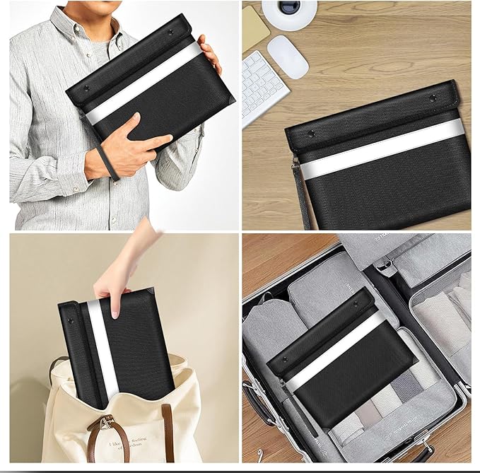 Fire Proof Money Bag for Cash 5200℉ Heat Insulated, Fireproof Waterproof - Image 7