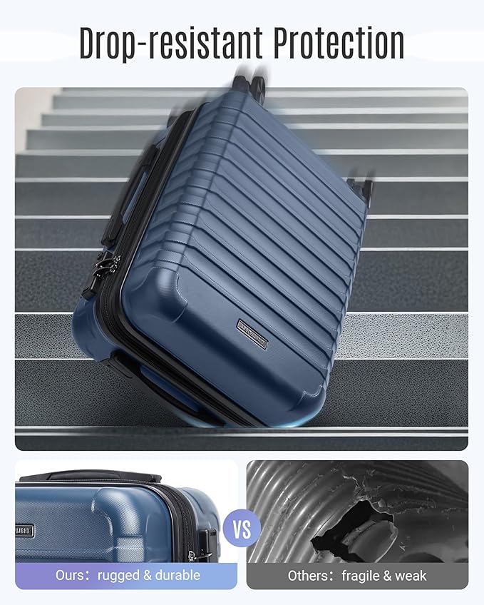 LIGHT FLIGHT Carry On Luggage 22x14x9 Airline Approved, Carry On Suitcases - Image 6