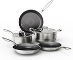 COOKER KING Stainless Steel Cookware Set, Pots and Pans Set Non Stick, Hybrid by cookerking
