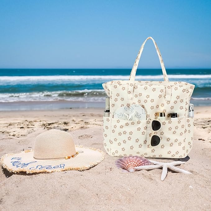 Beach Pool Bags Tote for Women Ladies Large Gym Tote Carry On Bag - Image 6