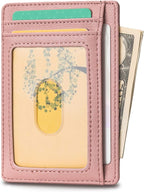 Buffway Slim Minimalist Front Pocket RFID Blocking Leather Wallets - Image 2