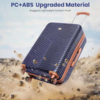 Hoteel 6 Piece Luggage Set Carry on ABS+PC Hard Shell Suitcase - Image 2