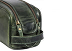 10" Premium Leather Toiletry Travel Pouch - Image 6