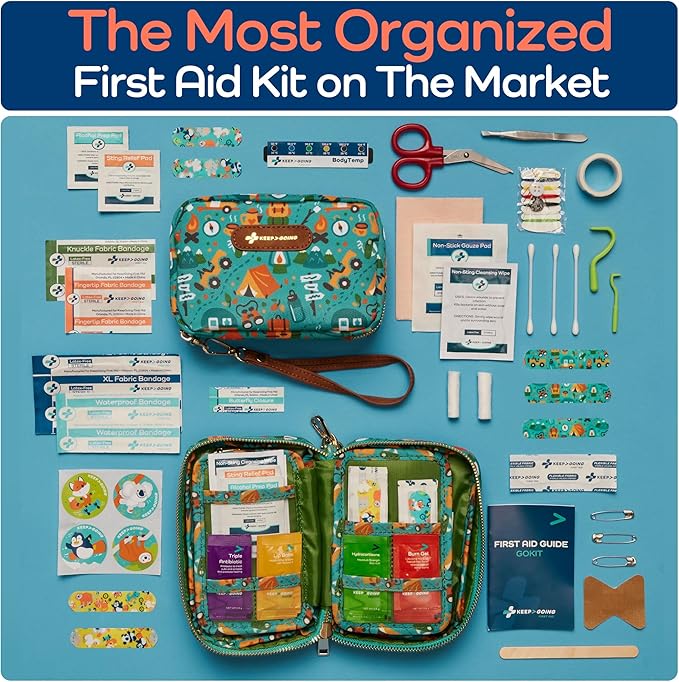 KeepGoing Travel First Aid Kit for Kids – 130 Pc. for Car, Diaper Bag & Backpack - Image 3