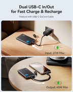 INIU Portable Charger, Ultra Slim 10000mAh 45W PD Power Bank, USB C in&Out Fast - Image 5