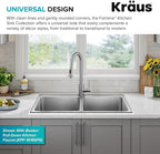 KRAUS Fairlane 33-inch Drop In/Top Mount Double Bowl 18-Gauge Stainless Steel - Image 6