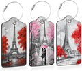 Eiffel Tower Paris 3 PCS PU Leather Luggage Tags by Losthll