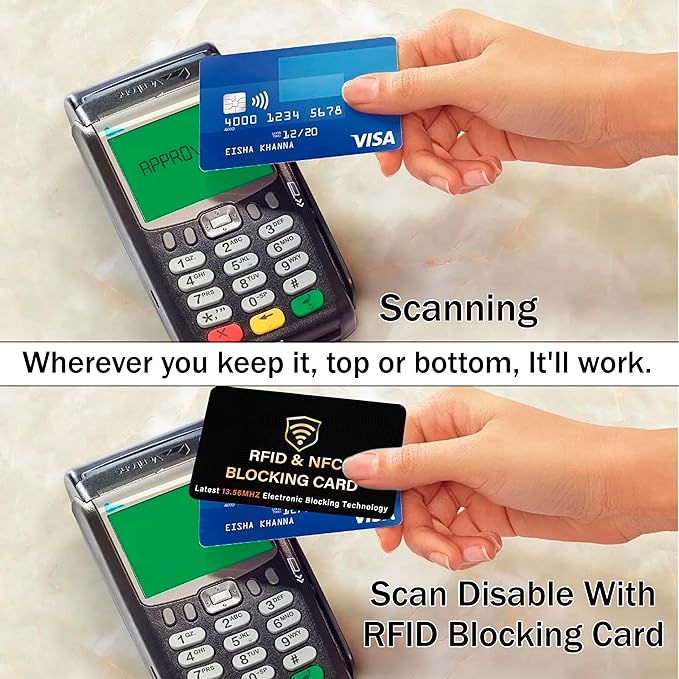 SaiTech IT 2 Pack RFID Blocking Card, One Card Protects Entire Wallet Purse - Image 5