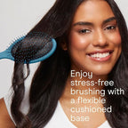 Conair Detangling Hair Brush Set, 3-Pack Detangler Brushes for Wet or Dry Hair, Gentle Detangler for All Hair Types, Bristle Hair Brushes for Women, Beige, Navy, and Coral