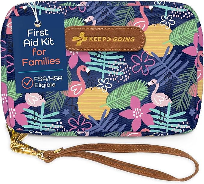 KeepGoing Travel First Aid Kit for Kids – 130 Pc. for Car, Diaper Bag & Backpack by KEEP%3EGOING