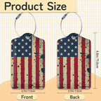 3 Pack PU Retro American Flag Leahter Luggage Tag - Image 3