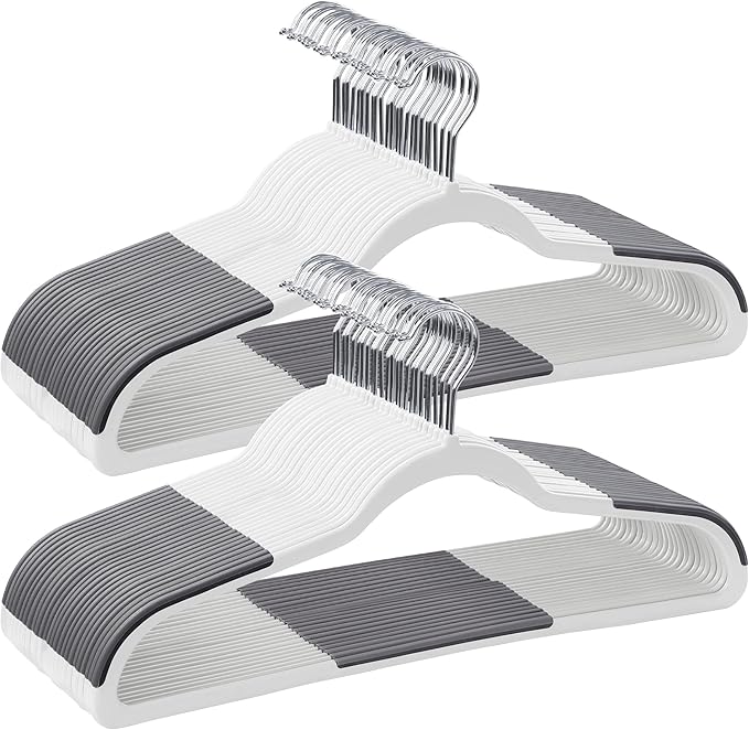 SONGMICS Clothes Hangers, Space-Saving, 0.2 Inches Thick, 17.7 Inches Wide by SONGMICSbySONGMICSHOME