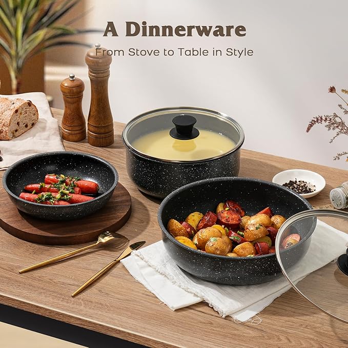 17 Pcs Pots and Pans Set Non Stick, Cookware Sets - Image 9