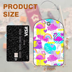 2 PCS Leather Luggage Tag for Suitcase Tropical Leaf and Flamingo Travel - Image 2