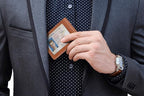 SERMAN BRANDS RFID Blocking Slim Bifold Genuine Leather Minimalist Front Pocket - Image 2