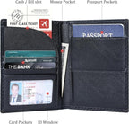 Polare Full Grain Leather Passport Holder RFID Blocking Travel Bifold Wallet - Image 4