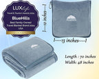 BlueHills Premium Soft Long Travel Blanket Pillow - Image 3