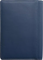 Personalized Monogrammed Navy Leather RFID Passport Wallet - Image 6