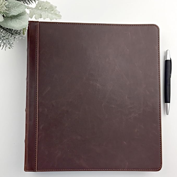 Samsill Vintage Leather 3 Ring Binder, Professional Organizer, 1 Inch Round Ring - Image 2