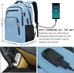 Laptop Backpack, Business Travel Anti Theft Slim Durable Laptops Backpack - Image 3
