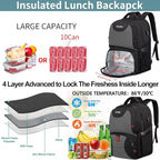 Lunch Bag Backpack, Insulated Cooler Lunch Box Backpack, Extra Large 17inch - Image 2