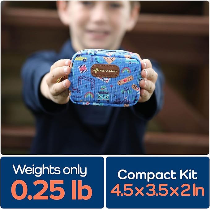 KeepGoing Small Travel First Aid Kit Kids – 60 Pc. Mini First Aid Kit - Image 4