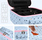 Travel Makeup Bag With 360° rotating LED Mirror, Waterproof cosmetic organizer - Image 2