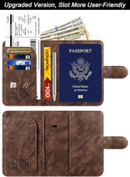 Passport Holder Cover Wallet Travel Essentials Leather Rfid Blocking Case - Image 2