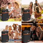 2 Bottle Wine Bag Wine Cooler Carrier Wine Gift Tote Bag, Leakproof & Insulated - Image 7