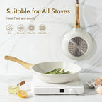 SENSARTE Nonstick Ceramic Frying Pan Skillet, 12.5 Inch Omelet Pan, Healthy Non - Image 3