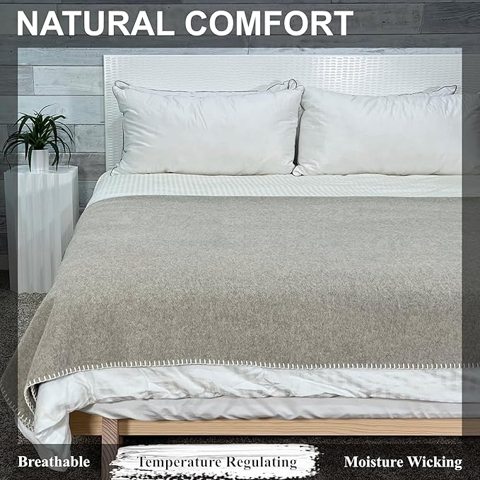 EKTOS 100% Virgin Wool Blanket, Heavy Duty Camp Gear, Cold Weather Bedding - Image 4