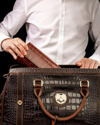 MR.OKAY 3 Watch Travel Case- Classic Leather Watch Case - Image 2