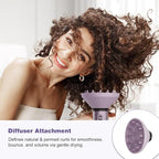 7MAGIC Hot Air Styler Wrap, 7 in 1 Professional Hair Dryer Brush with Auto-Wrap Curlers, Fast Drying Blow Dryer, Volumizing Straightening Styling Multi-Styler No Heat Damage, Travel Case (Purple)