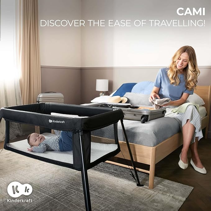 Kinderkraft CAMI 3-in-1 Baby Bed, Travel Bed - Image 2