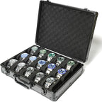 15 slots Watch organizer Case, Aluminum watch storage box, hard watch travel box by AUKURA