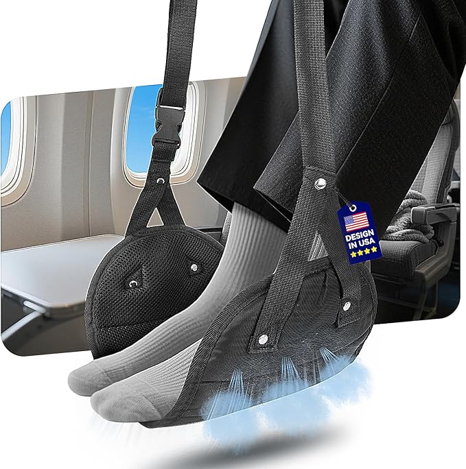Ergonomic Airplane Foot Hammock-Ultimate Comfort Foot Hammock by Unknown