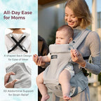 Momcozy Baby Carrier with Hip Seat, 2-in-1 Forward-Facing Carry - Image 6