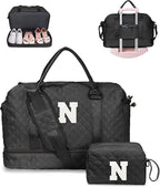 Gifts for Her-Duffle Bag with Shoe Compartment, Personalized Weekender Bag by Vogewood