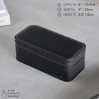 TAWBURY 3 Watch Case for Men – Luxury Leather Watch Travel Case for Men | Black - Image 3