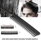 3PCS Comb Set Hair Combs for Men, Fine and Wide Tooth comb, Roller Brush for Adding Volume, Hair Styling mens comb for Styling and Grooming, Frosted Texture