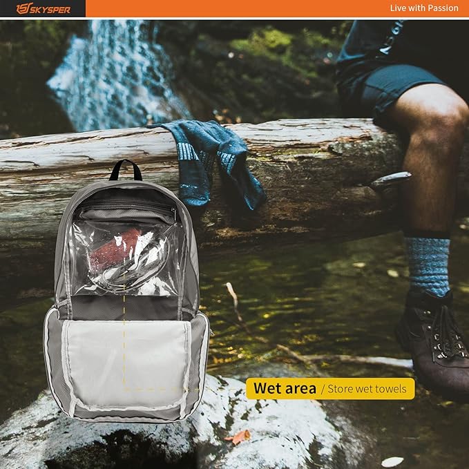 SKYSPER Lightweight Packable Backpack - 30L Hiking Daypack - Image 2