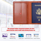TIGARI Passport Holder for Travel Women Men, PU Leather Passport Wallet Cover - Image 2