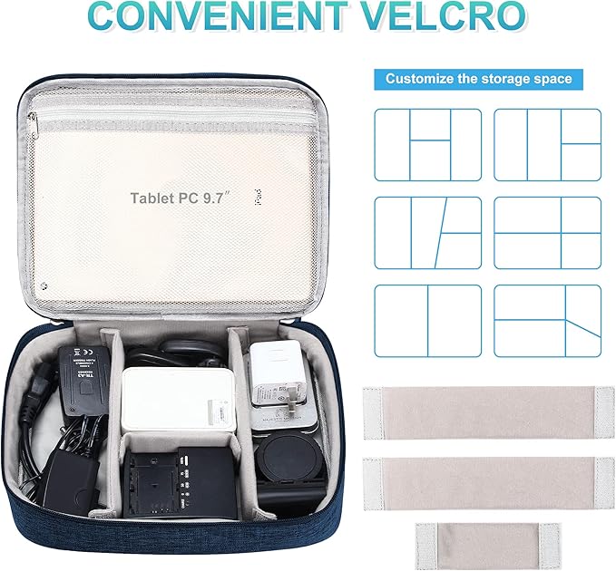 CILLA Electronics Organizer Travel, Travel Cord Organizer Case, Compact - Image 3