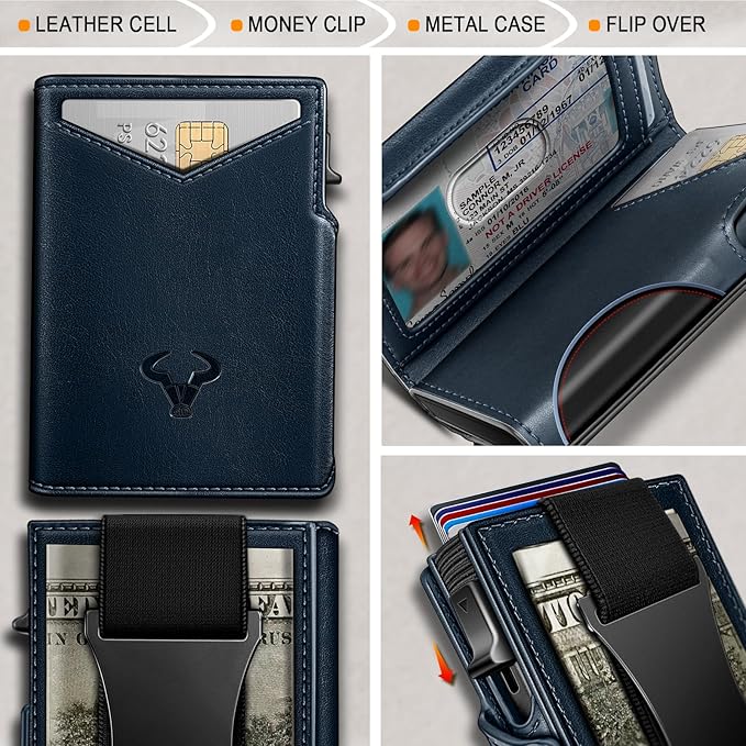 BULLIANT Men Wallet Gift Boxed, Slim Front Pocket Wallet Money Clip Card Holder - Image 4
