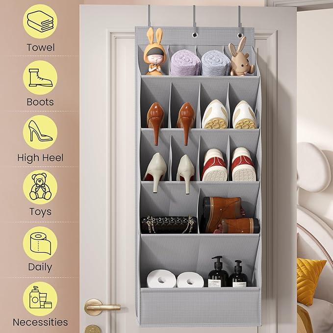 Over the Door Shoe Organizer for Closet, Shoes Rack for Closet - Image 2