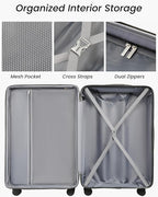 28 Inch Luggage, Expandable Hardside Large Checked Suitcases - Image 6