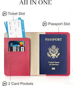 Passport Holder for Travel Essentials, RFID Blocking Passport Cover Case for - Image 3