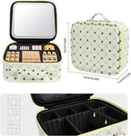 Travel Makeup Bag With 360° rotating LED Mirror, Waterproof cosmetic organizer - Image 6