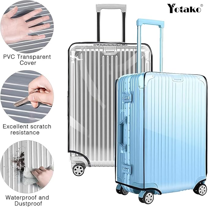 Yotako Clear PVC Suitcase Cover Protectors 28 Inch Luggage Cover - Image 4